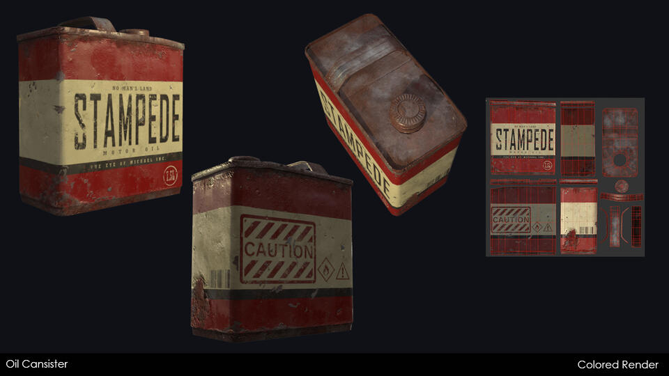 High-poly Oil Canister